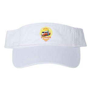 Enjoy The Summer Funny Summer Vibes Valucap Bio-Washed Visor