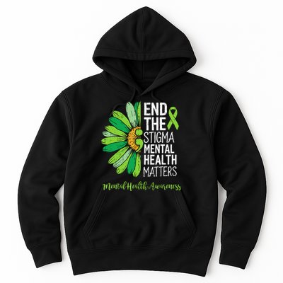 End The Stigma Mental Health Matters Awareness Brain Illness  Hoodie