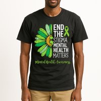 End The Stigma Mental Health Matters Awareness Brain Illness  Tall T-Shirt