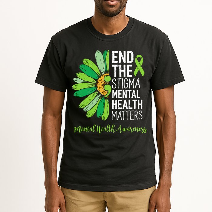 End The Stigma Mental Health Matters Awareness Brain Illness  Tall T-Shirt