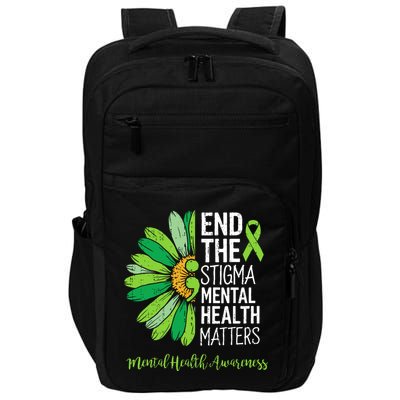 End The Stigma Mental Health Matters Awareness Brain Illness  Impact Tech Backpack