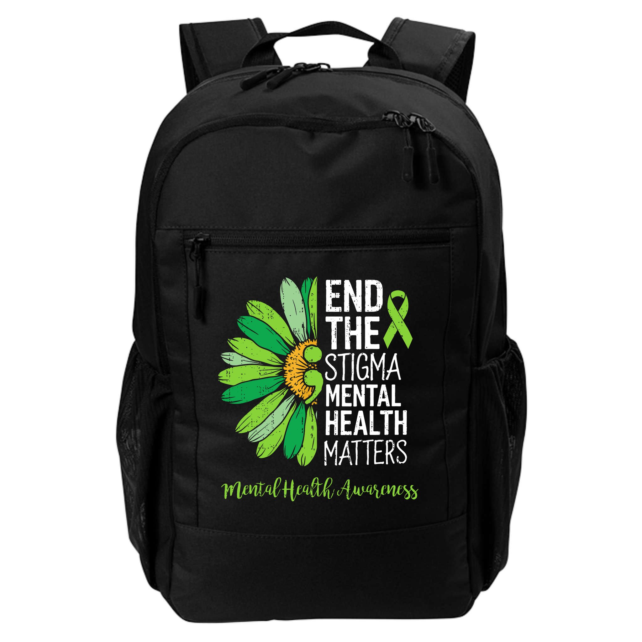 End The Stigma Mental Health Matters Awareness Brain Illness  Backpack
