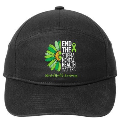 End The Stigma Mental Health Matters Awareness Brain Illness  7-Panel Snapback Hat