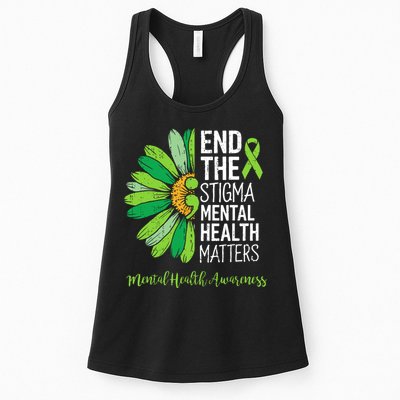 End The Stigma Mental Health Matters Awareness Brain Illness  Womens Tank Top