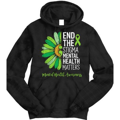 End The Stigma Mental Health Matters Awareness Brain Illness  Tie Dye Hoodie