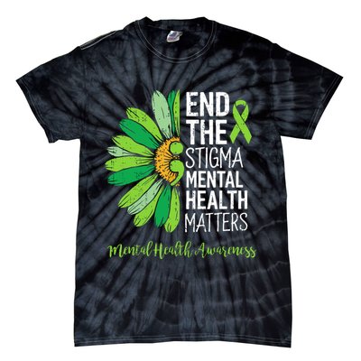 End The Stigma Mental Health Matters Awareness Brain Illness  Tie-Dye T-Shirt
