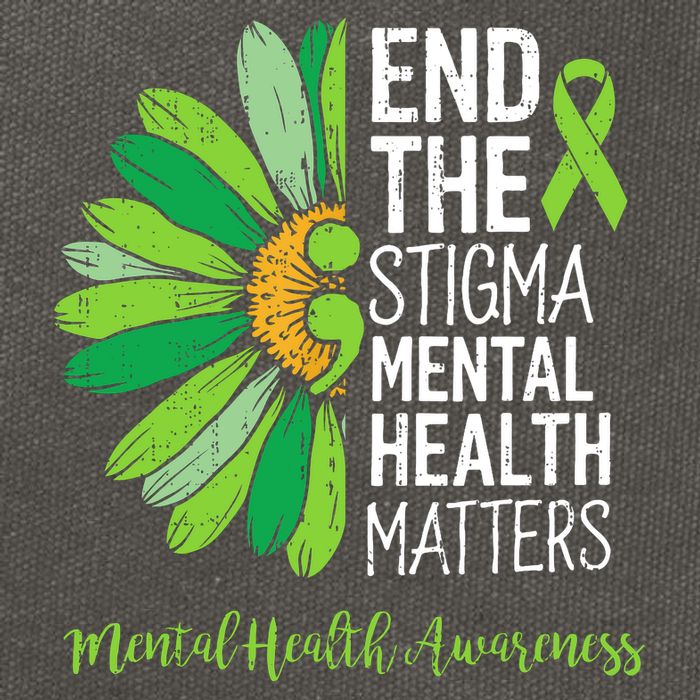 End The Stigma Mental Health Matters Awareness Brain Illness  Cotton Canvas Backpack