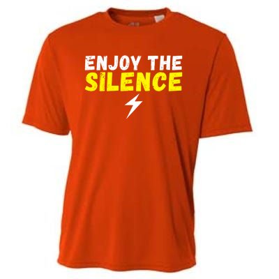 Enjoy The Silence Ev Electric Vehicle Funny Gift Cooling Performance Crew T-Shirt