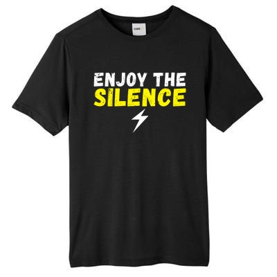 Enjoy The Silence Ev Electric Vehicle Funny Gift Tall Fusion ChromaSoft Performance T-Shirt