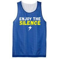 Enjoy The Silence Ev Electric Vehicle Funny Gift Mesh Reversible Basketball Jersey Tank