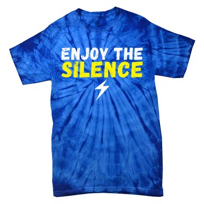 Enjoy The Silence Ev Electric Vehicle Funny Gift Tie-Dye T-Shirt