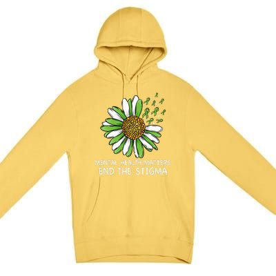 End The Stigma Mental Health Awareness Premium Pullover Hoodie