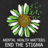 End The Stigma Mental Health Awareness 7 Panel Mesh Trucker Snapback Hat