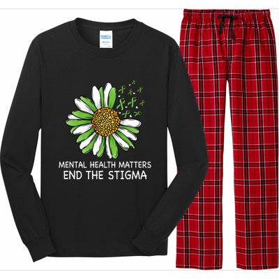 End The Stigma Mental Health Awareness Long Sleeve Pajama Set