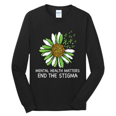 End The Stigma Mental Health Awareness Tall Long Sleeve T-Shirt