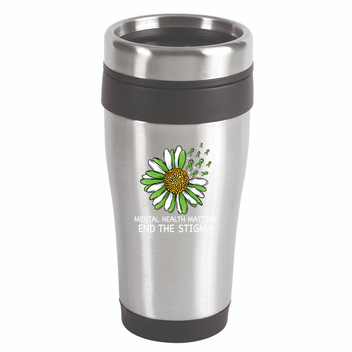 End The Stigma Mental Health Awareness 16oz Travel Tumbler