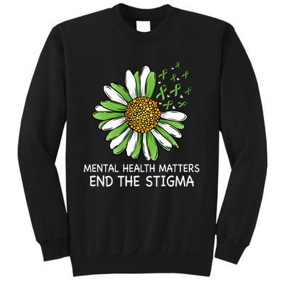 End The Stigma Mental Health Awareness Tall Sweatshirt