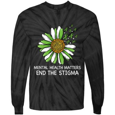 End The Stigma Mental Health Awareness Tie-Dye Long Sleeve Shirt