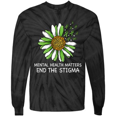 End The Stigma Mental Health Awareness Tie-Dye Long Sleeve Shirt