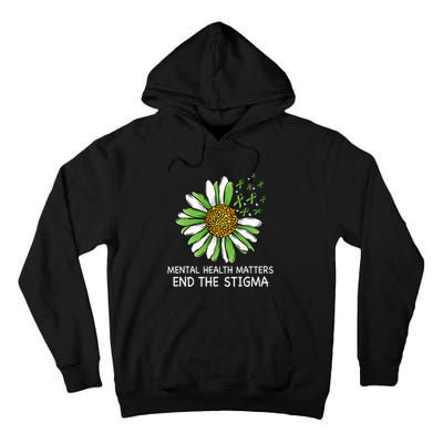 End The Stigma Mental Health Awareness Tall Hoodie