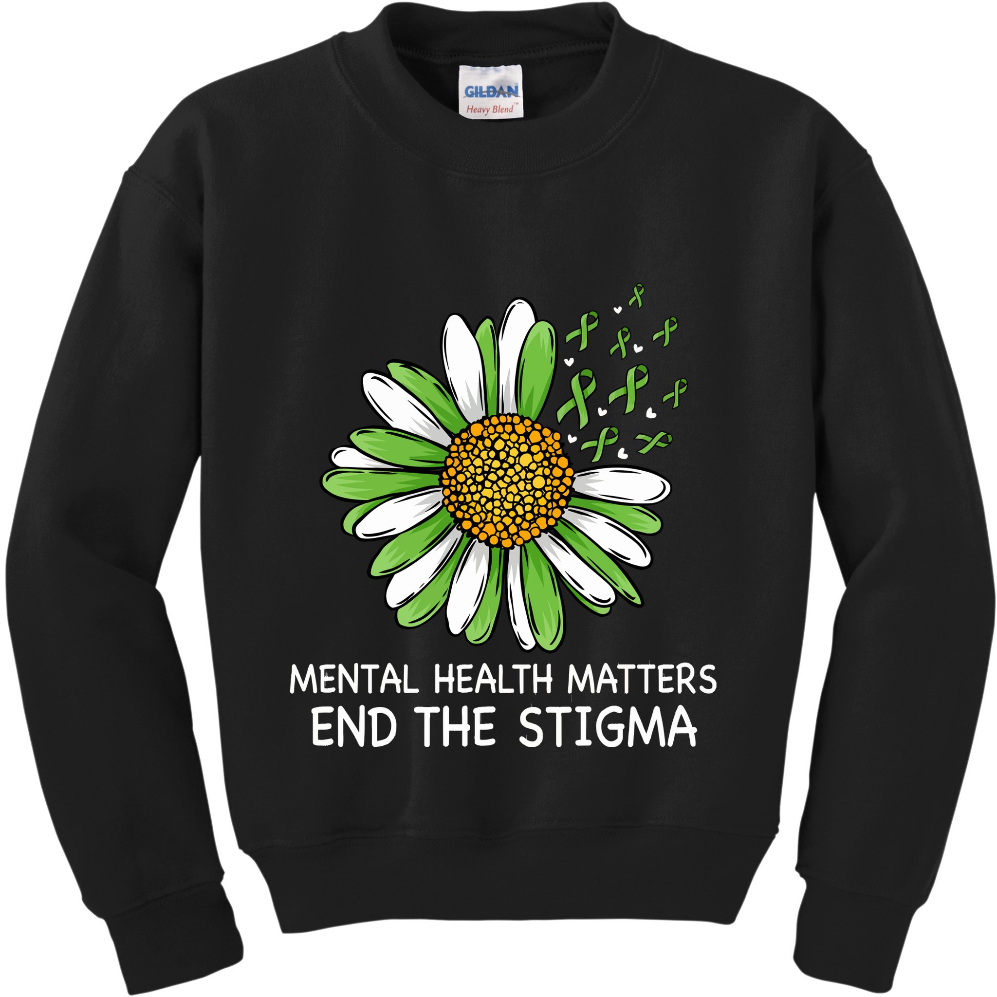 End The Stigma Mental Health Awareness Kids Sweatshirt