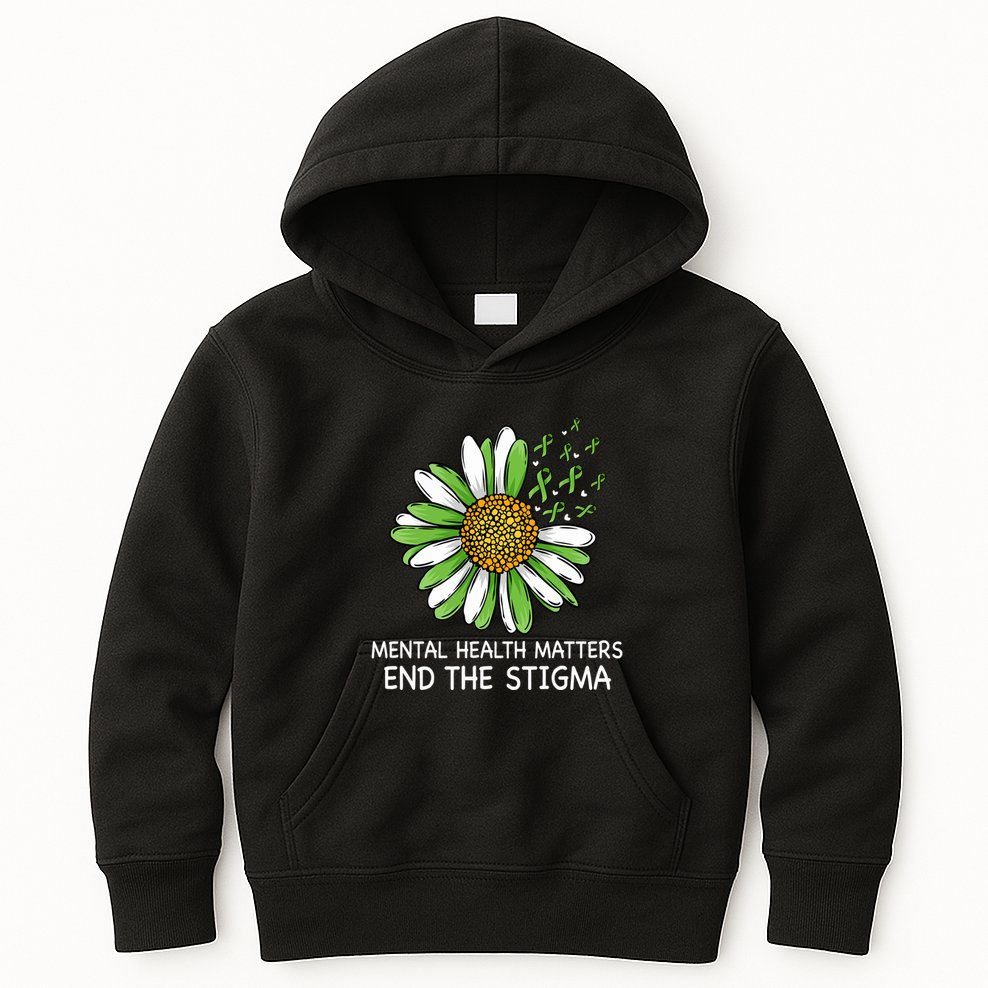 End The Stigma Mental Health Awareness Kids Hoodie