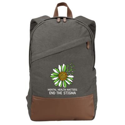End The Stigma Mental Health Awareness Cotton Canvas Backpack