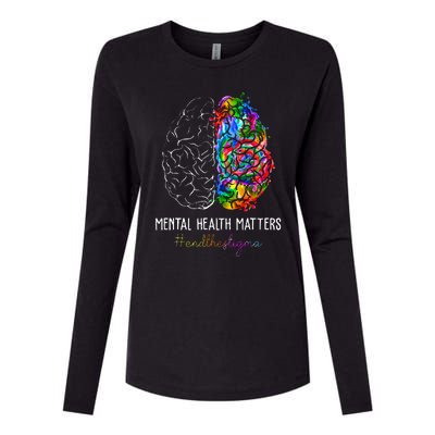 End The Stigma Mental Health Matters Womens Cotton Relaxed Long Sleeve T-Shirt