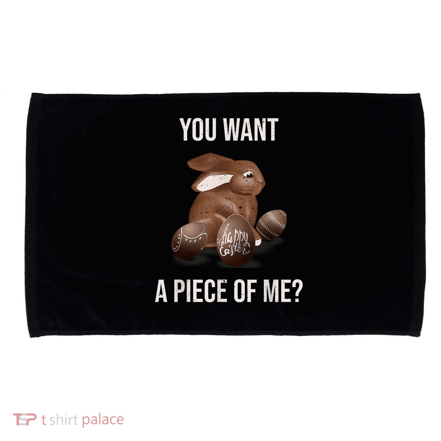 Easter Teens Sayings Chocolate Bunny Rabbit Meme Microfiber Hand Towel