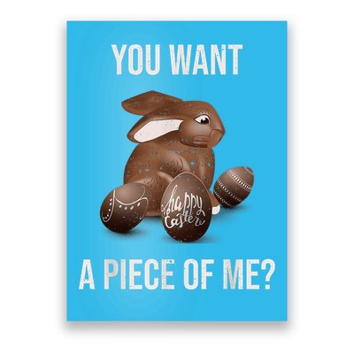 Easter Teens Sayings Chocolate Bunny Rabbit Meme Poster