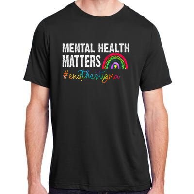 End The Stigma Mental Health Matters Awareness Rainbow Adult ChromaSoft Performance T-Shirt