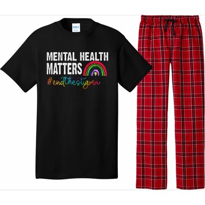 End The Stigma Mental Health Matters Awareness Rainbow Pajama Set