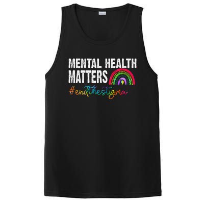 End The Stigma Mental Health Matters Awareness Rainbow PosiCharge Competitor Tank