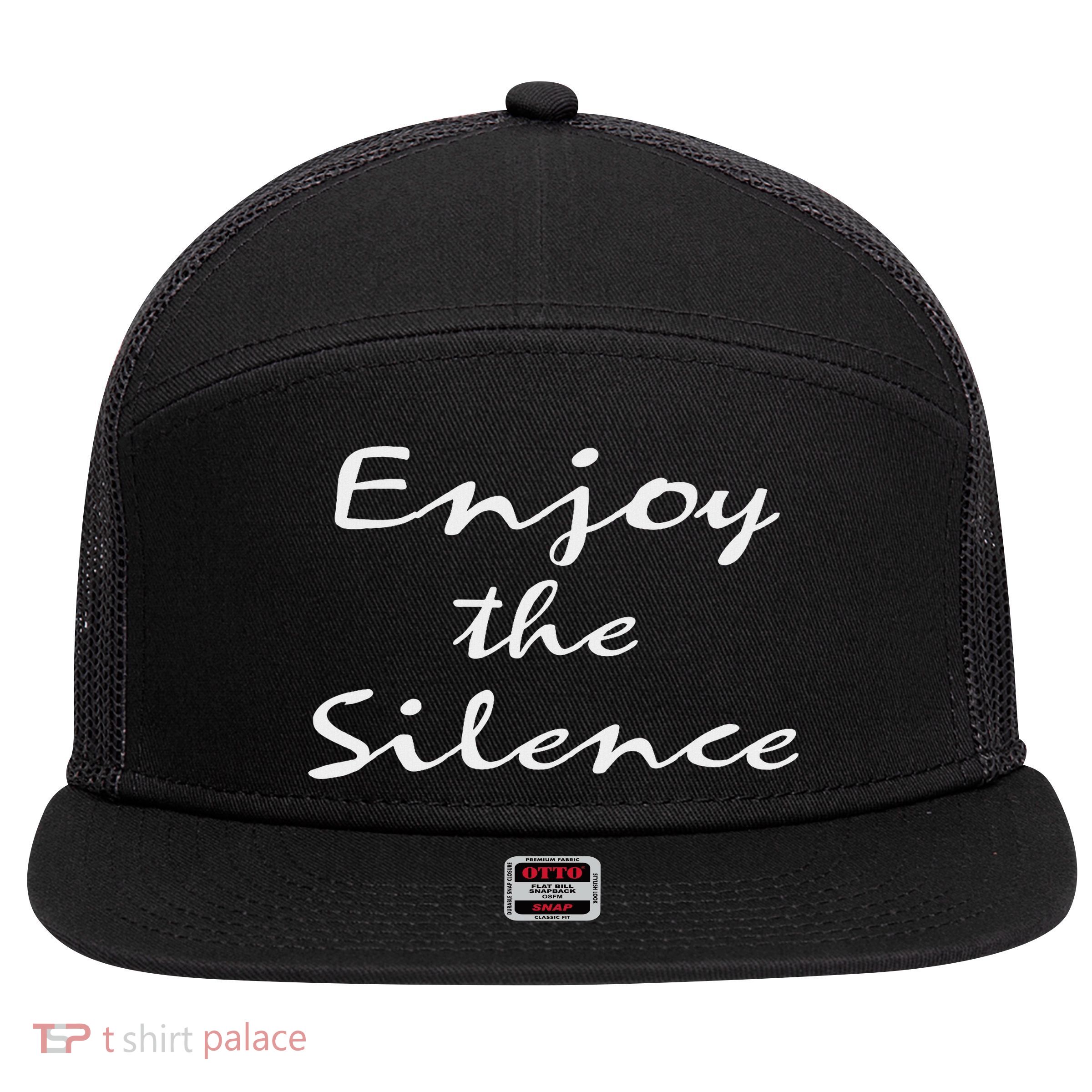 Enjoy The Silence 7 Panel Mesh Trucker Snapback Hat