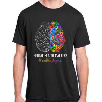 End The Stigma Mental Health Matters Mental Awareness Gifts Adult ChromaSoft Performance T-Shirt