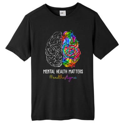 End The Stigma Mental Health Matters Mental Awareness Gifts Tall Fusion ChromaSoft Performance T-Shirt