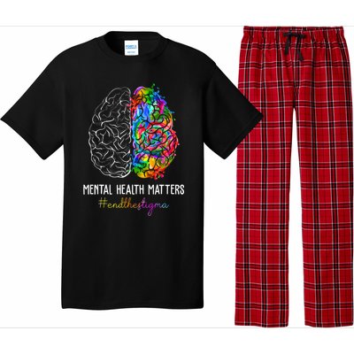 End The Stigma Mental Health Matters Mental Awareness Gifts Pajama Set