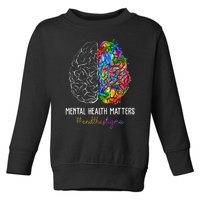 End The Stigma Mental Health Matters Mental Awareness Gifts Toddler Sweatshirt