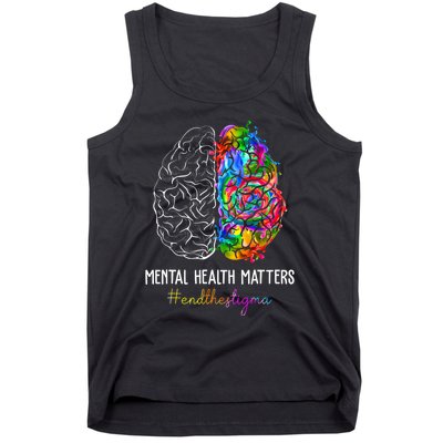 End The Stigma Mental Health Matters Mental Awareness Gifts Tank Top