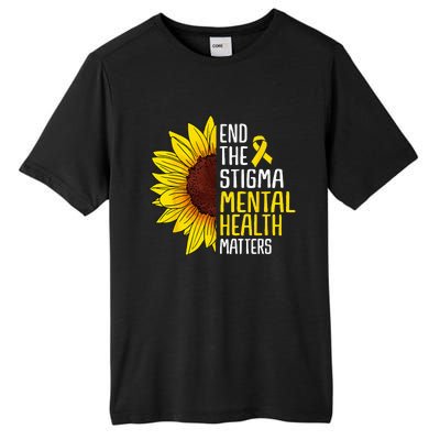 End The Stigma Mental Health Matters Mental Awareness Tall Fusion ChromaSoft Performance T-Shirt