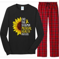 End The Stigma Mental Health Matters Mental Awareness Long Sleeve Pajama Set