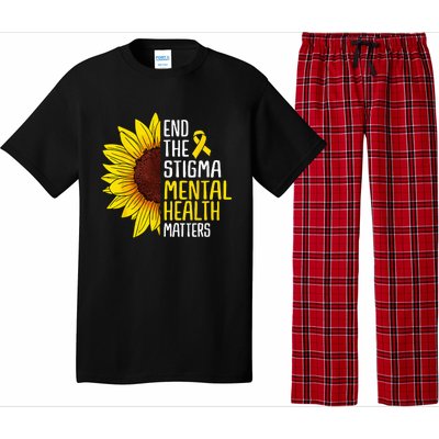 End The Stigma Mental Health Matters Mental Awareness Pajama Set