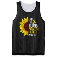 End The Stigma Mental Health Matters Mental Awareness Mesh Reversible Basketball Jersey Tank