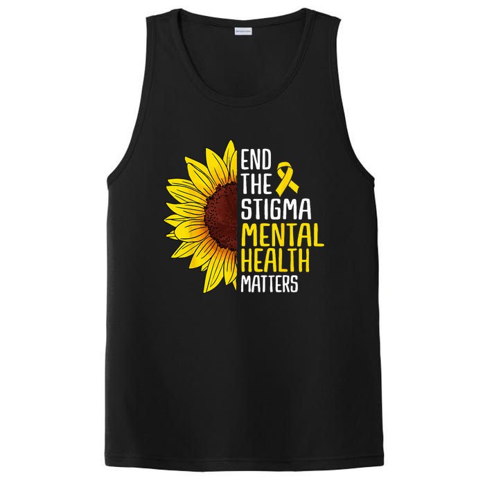 End The Stigma Mental Health Matters Mental Awareness PosiCharge Competitor Tank