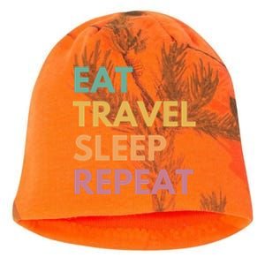 Eat Travel Sleep Repeat Great Gift Kati - Camo Knit Beanie