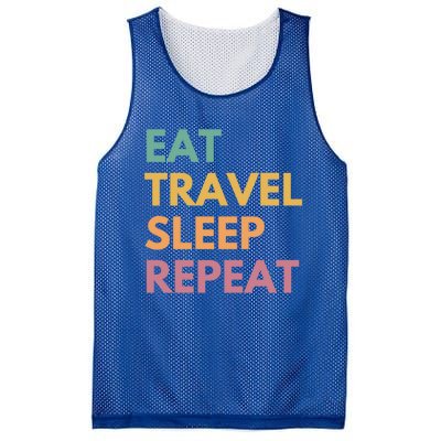 Eat Travel Sleep Repeat Great Gift Mesh Reversible Basketball Jersey Tank