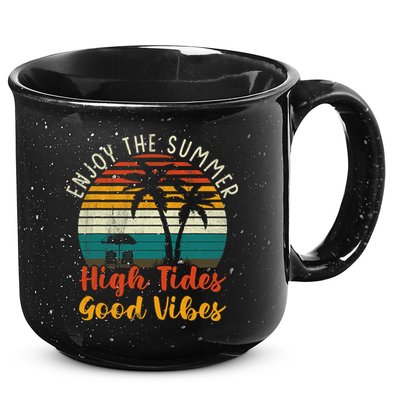 Enjoy The Summer High Tides Good Vibes 15oz Campfire Ceramic Mug