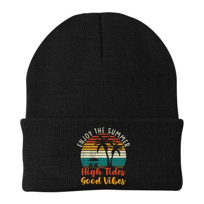Enjoy The Summer High Tides Good Vibes Beanie