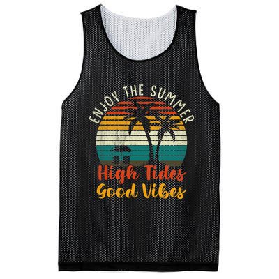 Enjoy The Summer High Tides Good Vibes Mesh Reversible Basketball Jersey Tank