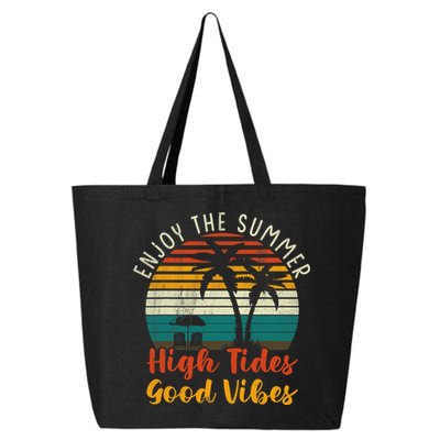 Enjoy The Summer High Tides Good Vibes 25L Jumbo Tote